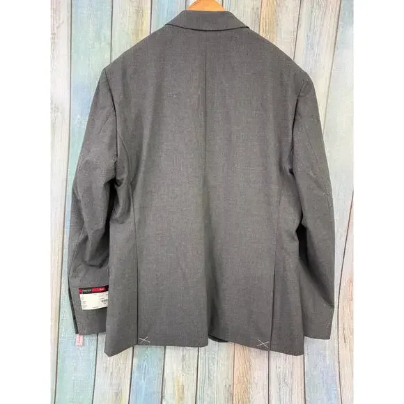 J Ferrar Men's Suit Jacket Size 40 Short NEW Grey Slim Fit Sports Coat Charcoal